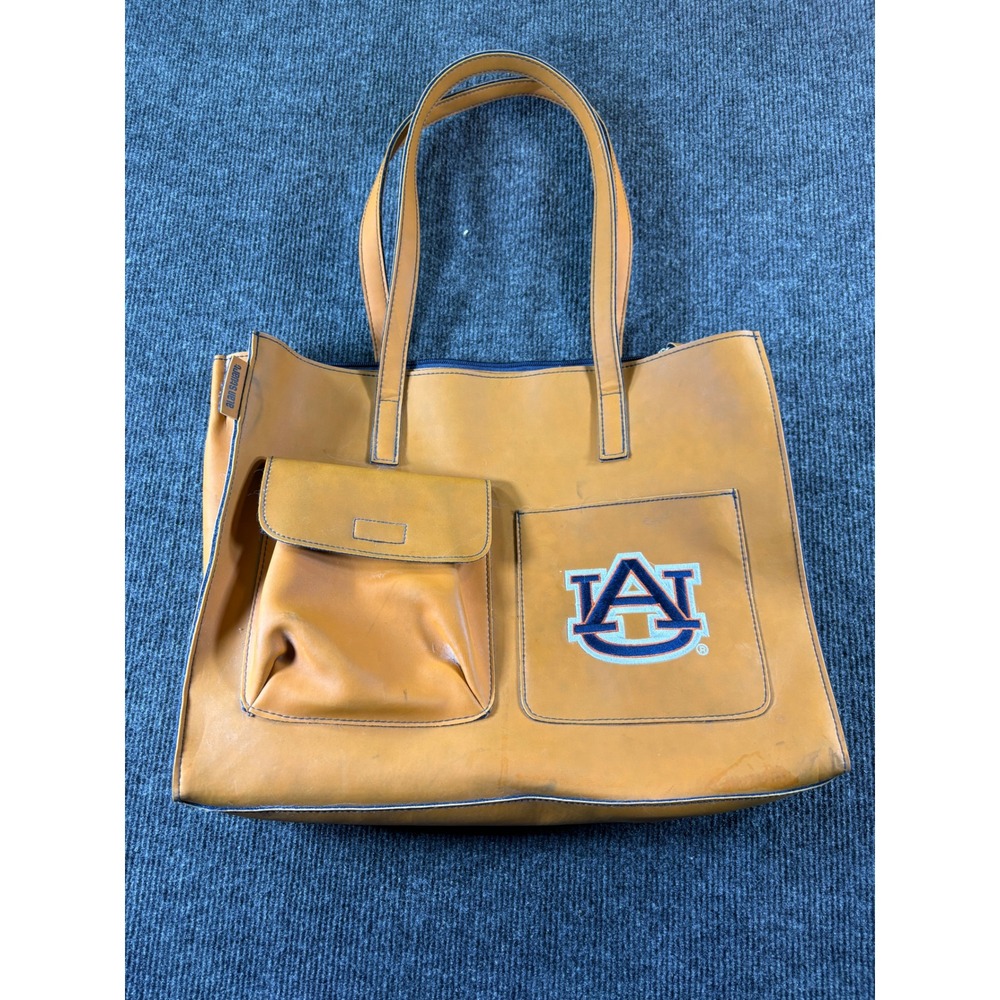 Alan Stuart Auburn University Tigers Tote Bag Tan Faux‎ Leather NCAA Game Day AU